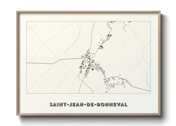 Une affiche de carte sur Saint-Jean-de-Bonneval