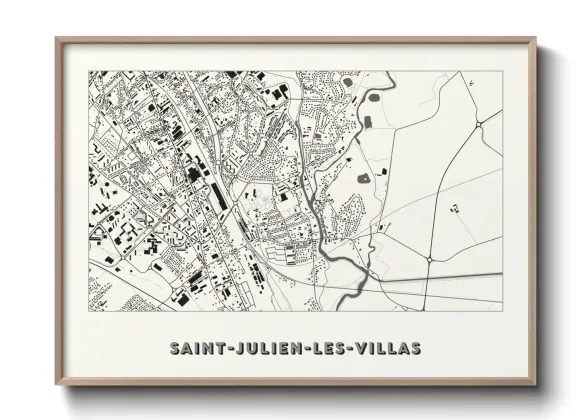 Une affiche de carte sur Saint-Julien-les-Villas