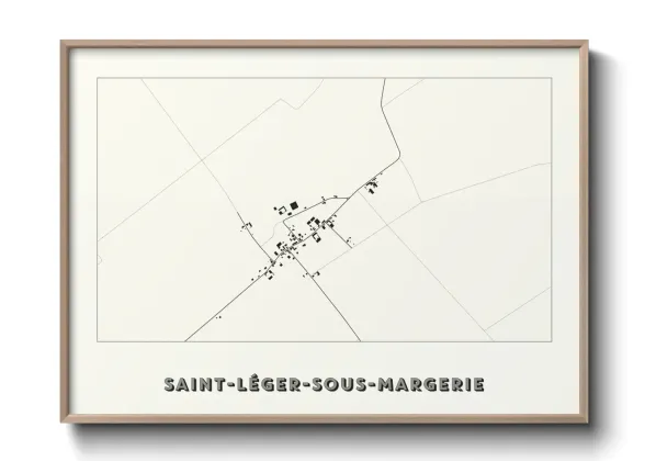 Une affiche de carte sur Saint-Léger-sous-Margerie