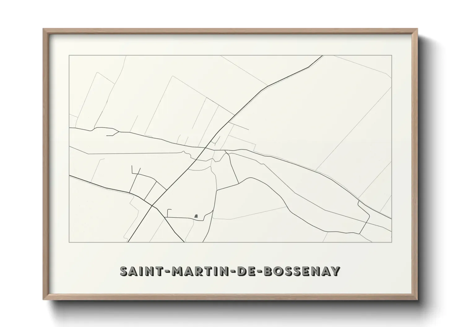 Un poster carteSaint-Martin-de-Bossenay
