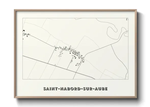 Une affiche de carte sur Saint-Nabord-sur-Aube