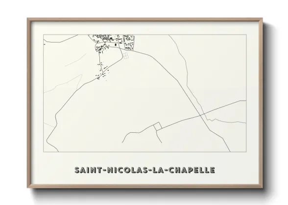 Une affiche de carte sur Saint-Nicolas-la-Chapelle