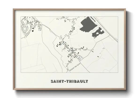 Une affiche de carte sur Saint-Thibault
