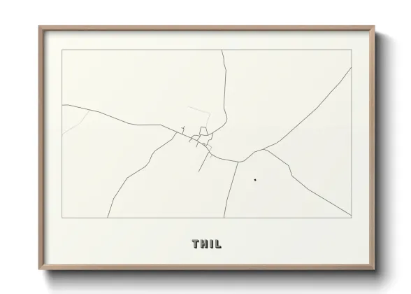Une affiche de carte sur Thil