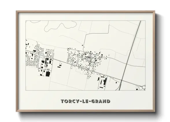 Une affiche de carte sur Torcy-le-Grand