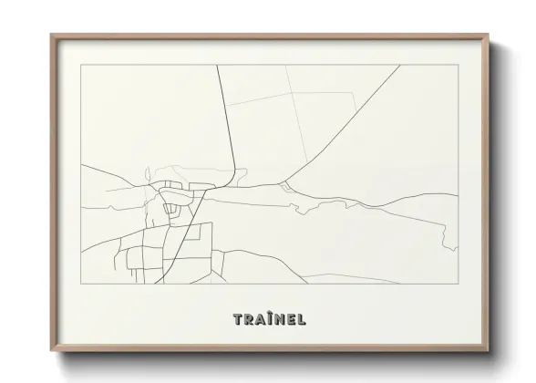Une affiche de carte sur Traînel