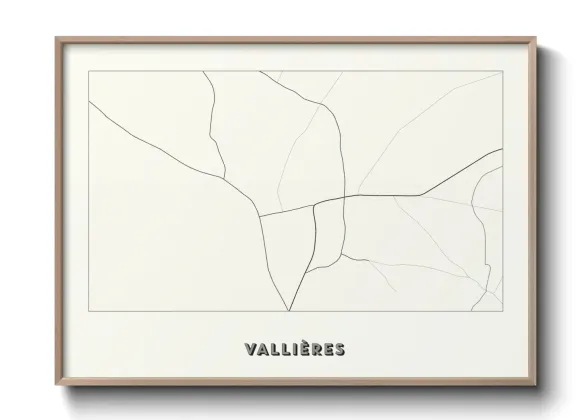 Une affiche de carte sur Vallières