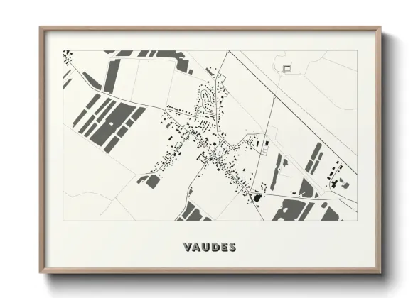 Une affiche de carte sur Vaudes