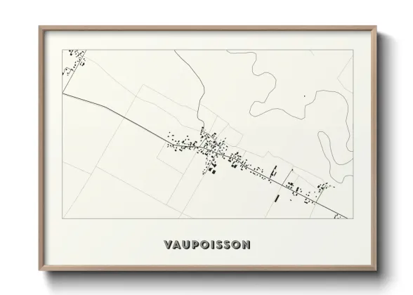 Une affiche de carte sur Vaupoisson