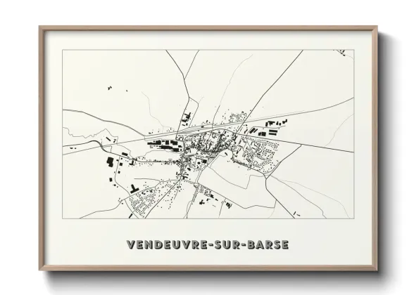 Une affiche de carte sur Vendeuvre-sur-Barse