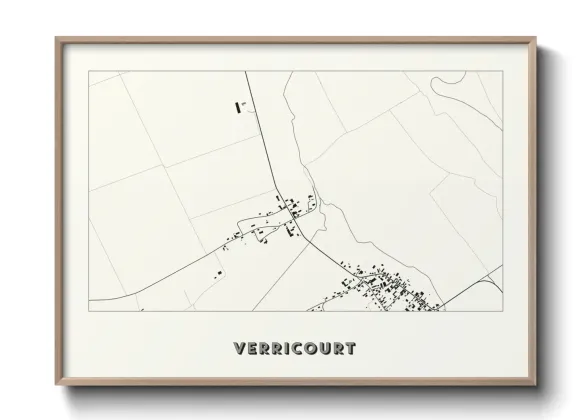 Une affiche de carte sur Verricourt