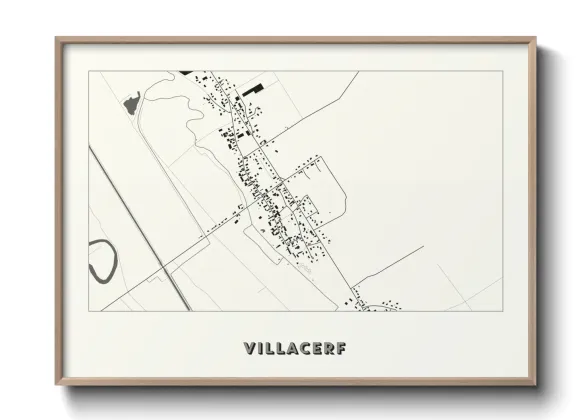 Une affiche de carte sur Villacerf