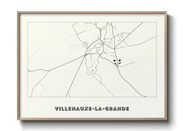 Une affiche de carte sur Villenauxe-la-Grande