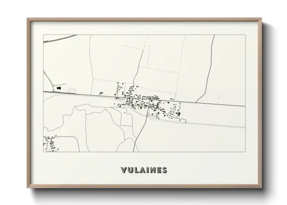 Une affiche de carte sur Vulaines