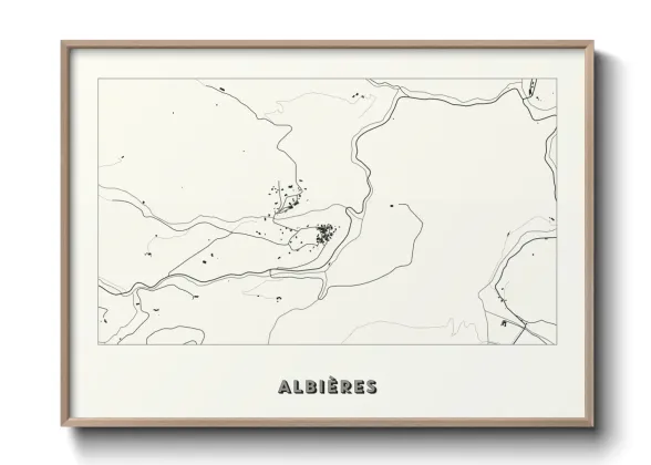 Une affiche de carte sur Albières