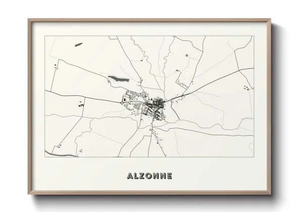 Une affiche de carte sur Alzonne