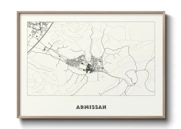 Une affiche de carte sur Armissan