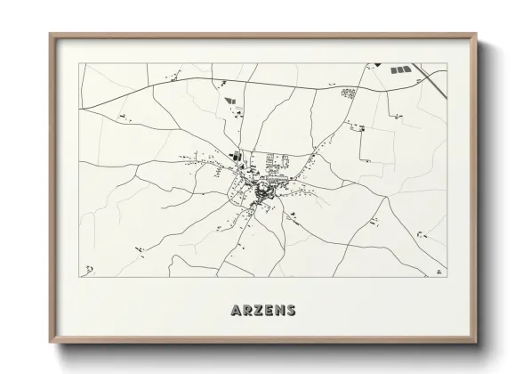 Une affiche de carte sur Arzens