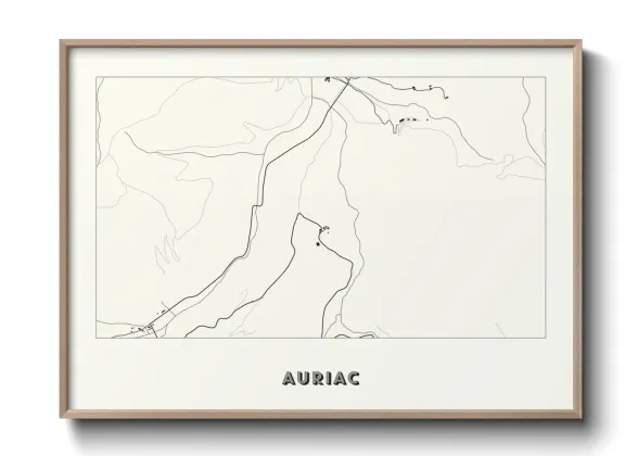 Une affiche de carte sur Auriac