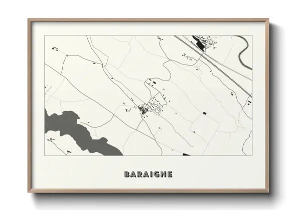 Une affiche de carte sur Baraigne
