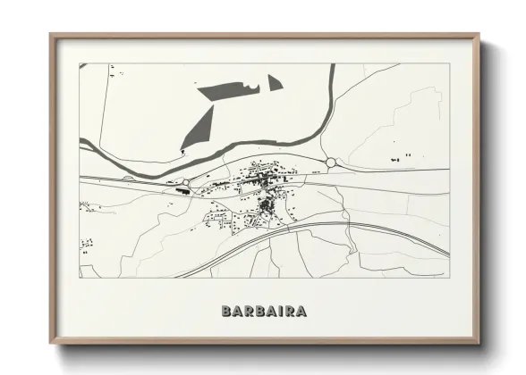 Une affiche de carte sur Barbaira