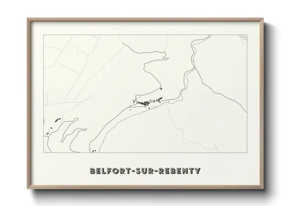 Une affiche de carte sur Belfort-sur-Rebenty