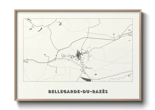 Une affiche de carte sur Bellegarde-du-Razès