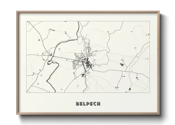 Une affiche de carte sur Belpech