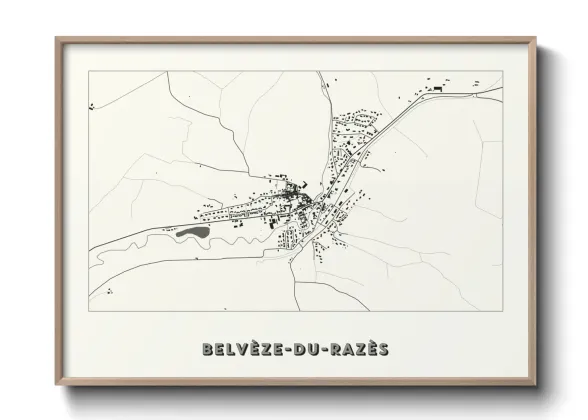 Une affiche de carte sur Belvèze-du-Razès