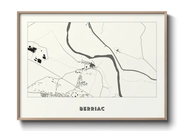 Une affiche de carte sur Berriac