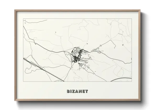 Une affiche de carte sur Bizanet