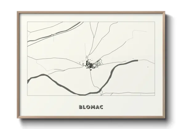 Une affiche de carte sur Blomac