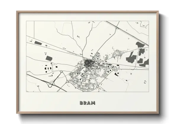 Une affiche de carte sur Bram