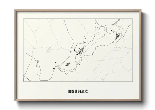 Une affiche de carte sur Brenac