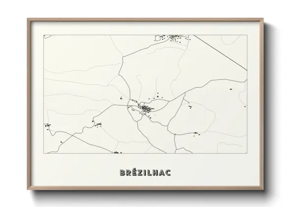 Une affiche de carte sur Brézilhac