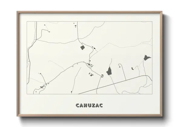 Une affiche de carte sur Cahuzac