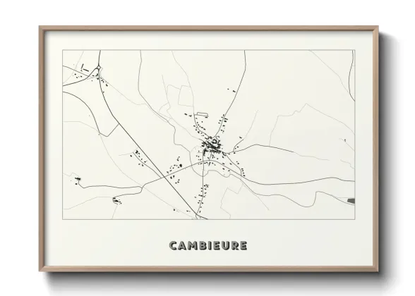 Une affiche de carte sur Cambieure