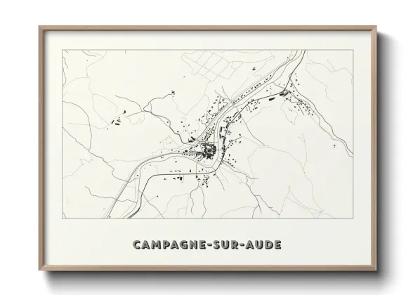 Une affiche de carte sur Campagne-sur-Aude