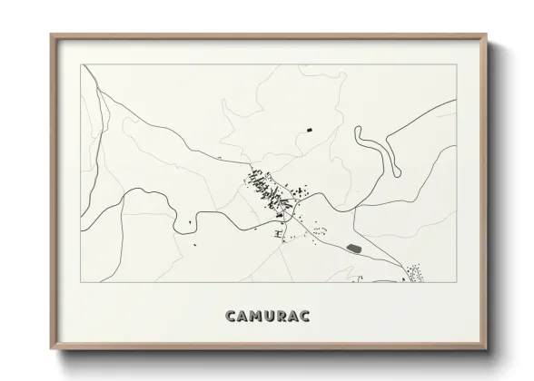 Une affiche de carte sur Camurac
