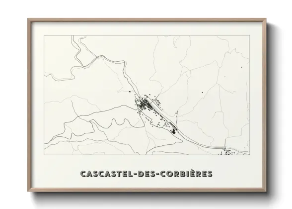 Une affiche de carte sur Cascastel-des-Corbières