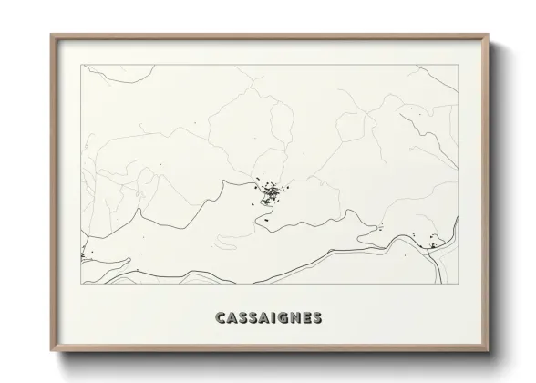Une affiche de carte sur Cassaignes