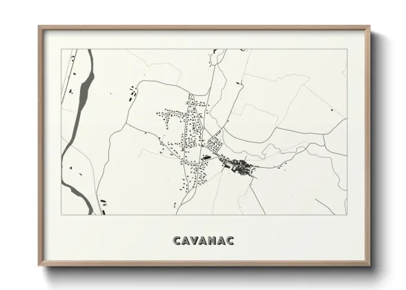 Une affiche de carte sur Cavanac