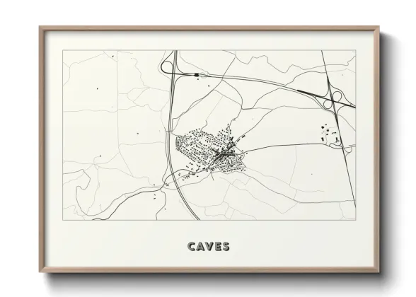 Une affiche de carte sur Caves