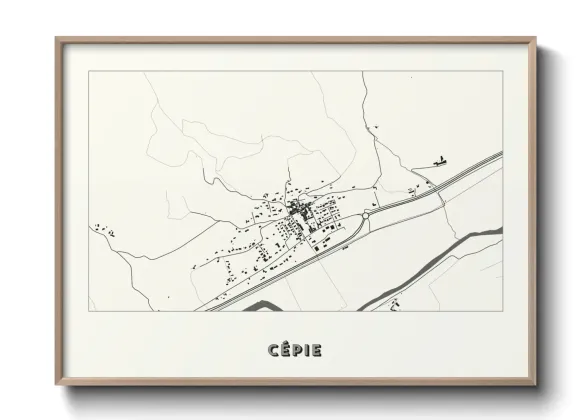 Une affiche de carte sur Cépie