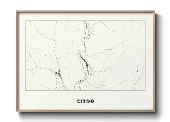 Une affiche de carte sur Citou
