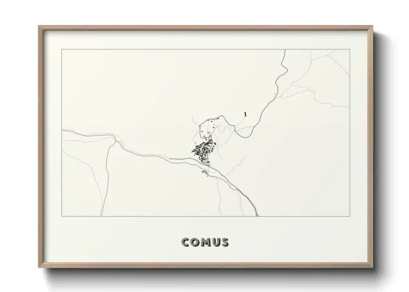 Une affiche de carte sur Comus