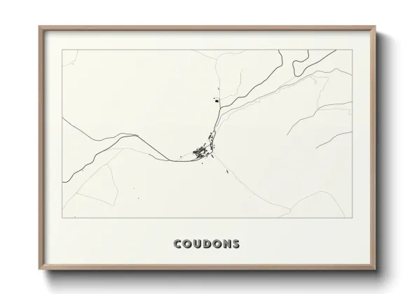 Une affiche de carte sur Coudons