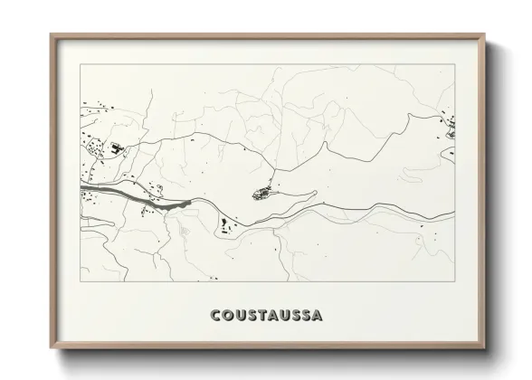 Une affiche de carte sur Coustaussa