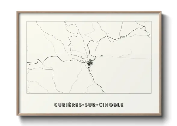 Une affiche de carte sur Cubières-sur-Cinoble