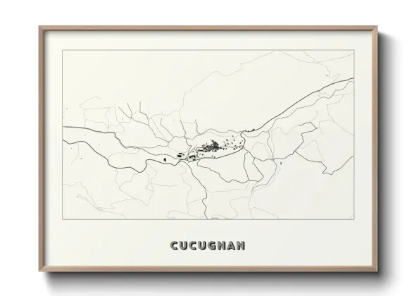 Une affiche de carte sur Cucugnan